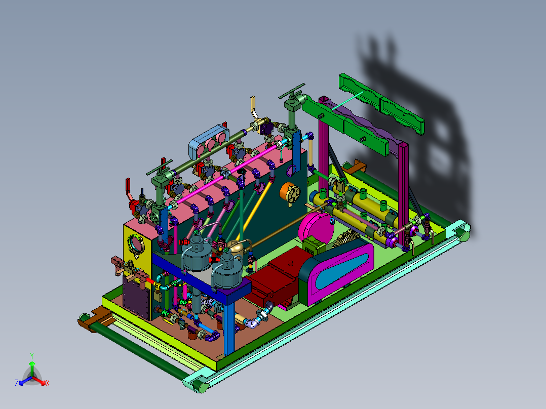 医院移动式制气设备正等轴测图