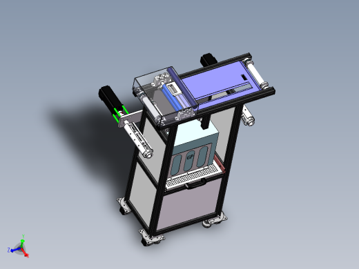 自动分膜机（sw18可编辑+工程图+bom）
