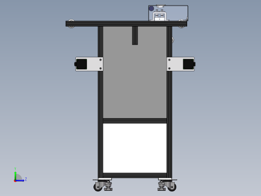 自动分膜机（sw18可编辑+工程图+bom）左视缩略图