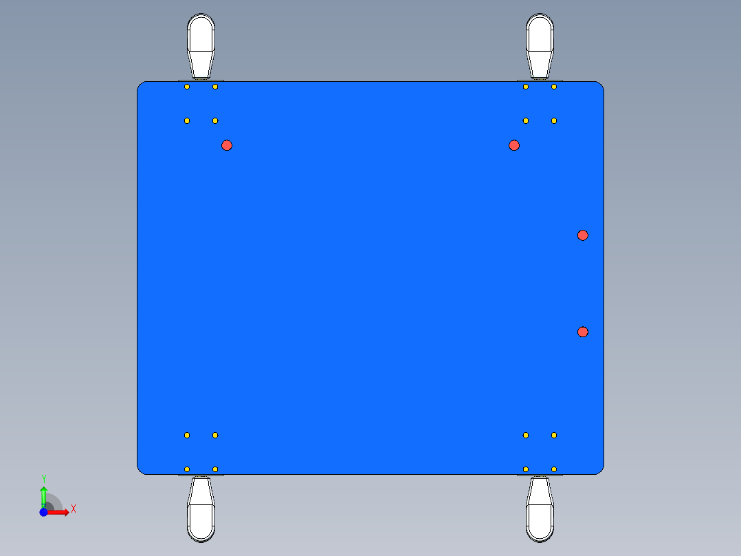 电脑键盘外壳外长宽尺寸检测检具前视图