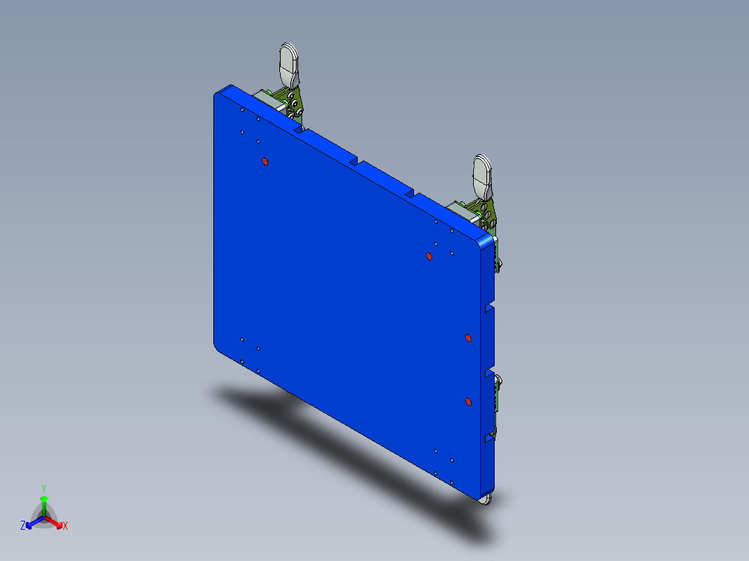 电脑键盘外壳外长宽尺寸检测检具正等轴测图