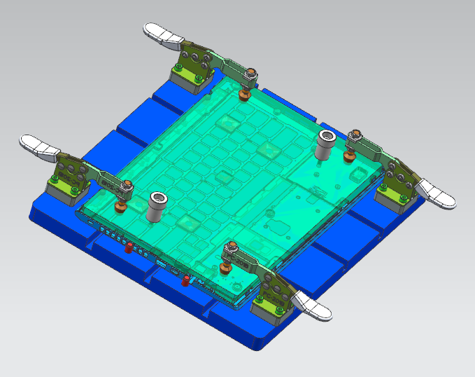 电脑键盘外壳外长宽尺寸检测检具