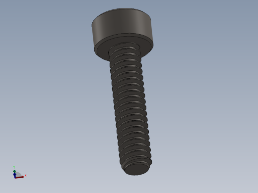 Screw_DIN_912_M1.4x6F_A2.SLDPRT公制内六角螺钉主视缩略图