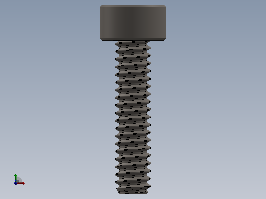 Screw_DIN_912_M1.4x6F_A2.SLDPRT公制内六角螺钉前视图