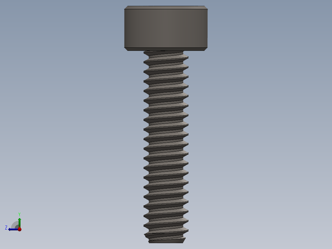 Screw_DIN_912_M1.4x6F_A2.SLDPRT公制内六角螺钉右视图