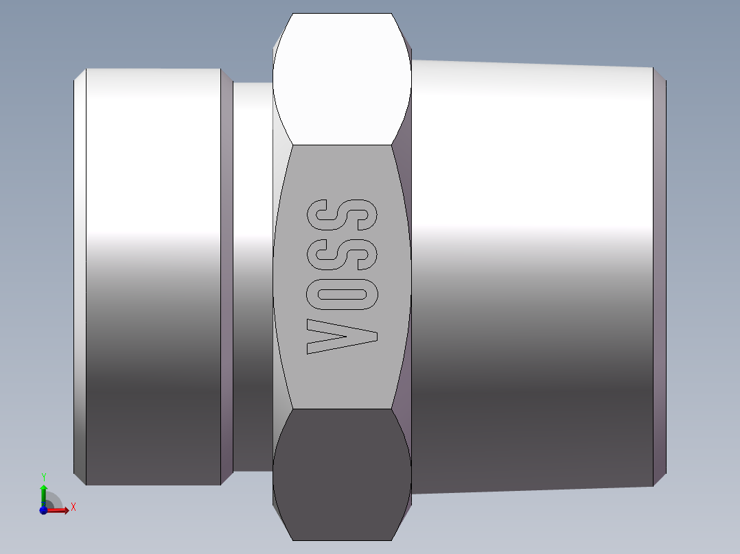 英制锥管螺纹直接头、1DT-42-20SP前视图