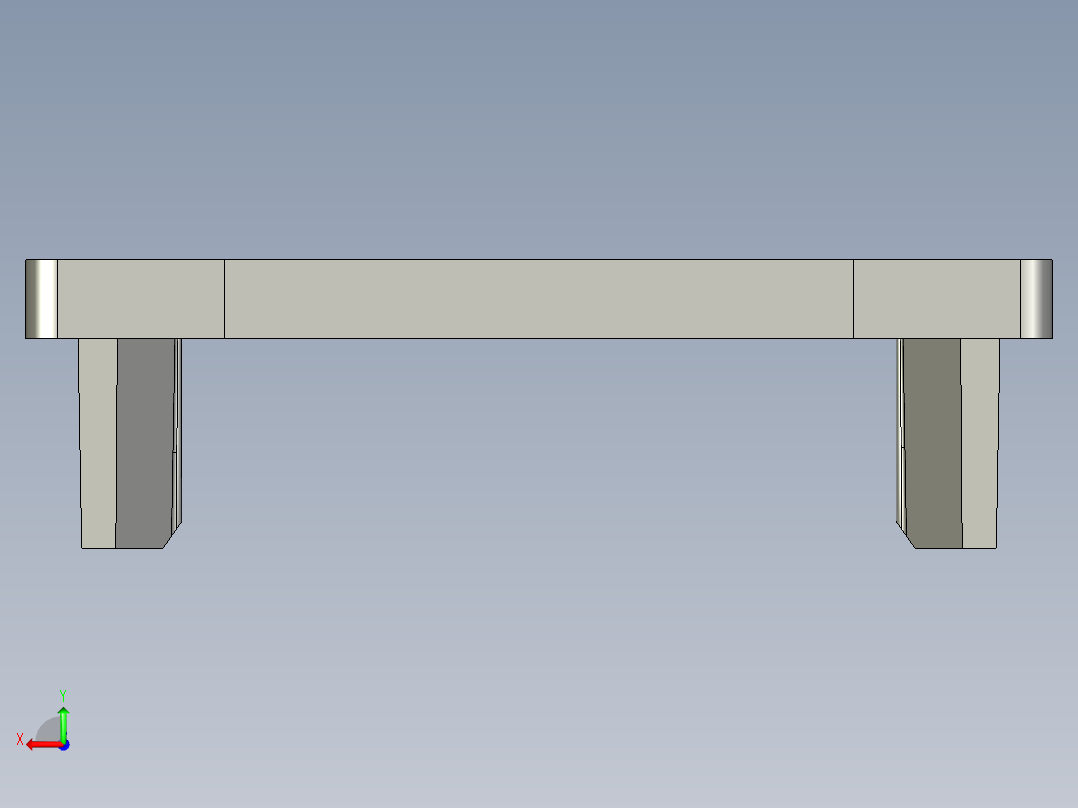 40铝合金流利条端盖1后视图