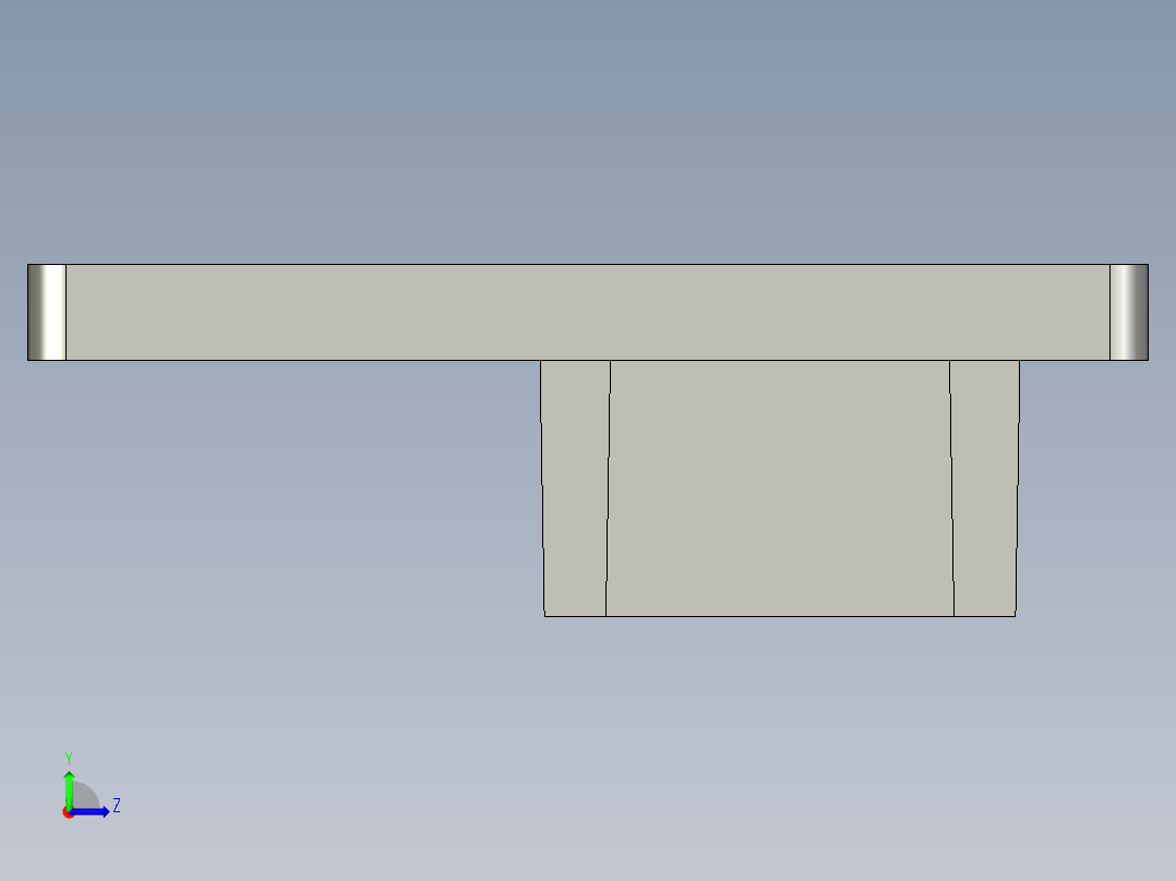 40铝合金流利条端盖1左视图