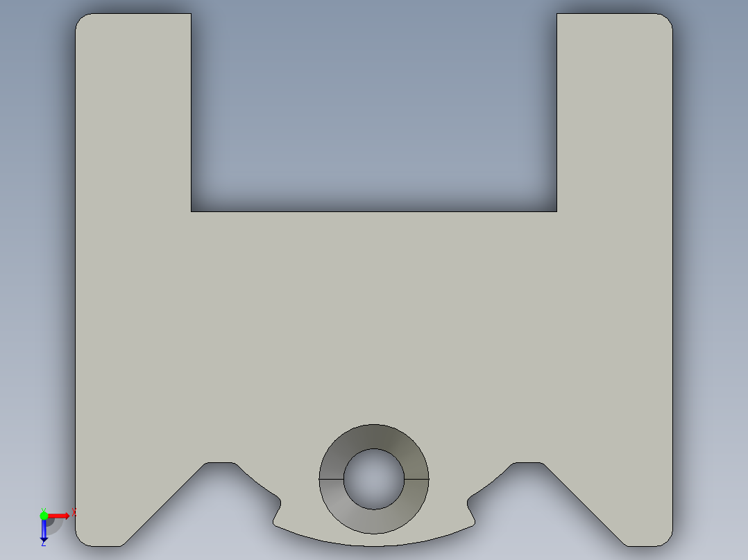 40铝合金流利条端盖1俯视图