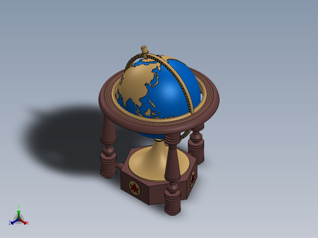 地球(7)正等轴测图