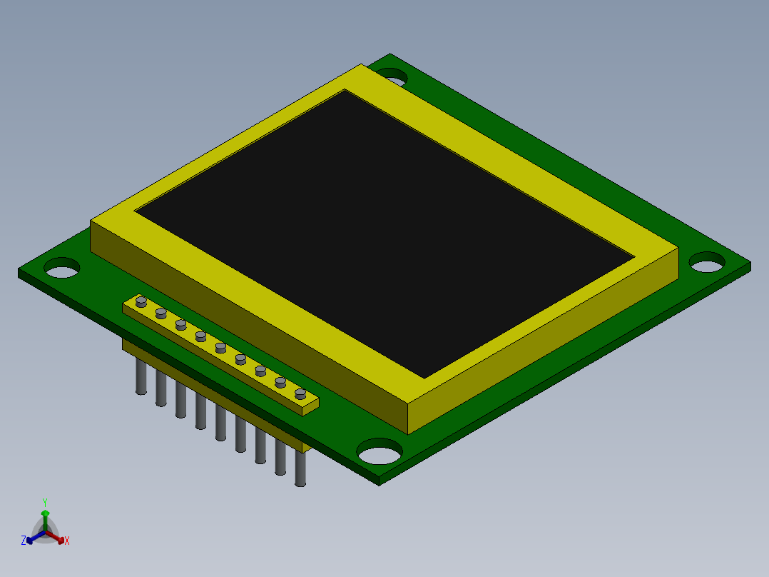 诺基亚5110液晶屏11正等轴测图