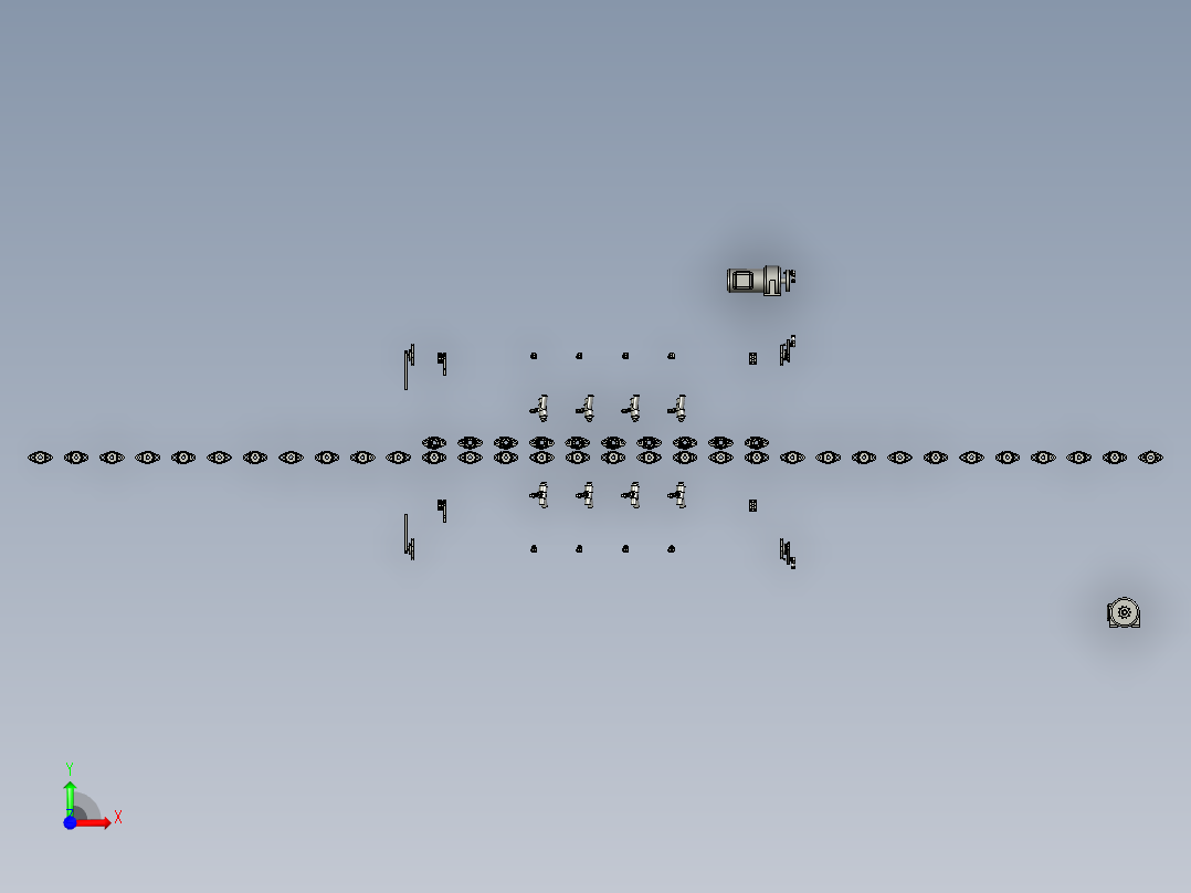 钢板喷砂生产线前视图