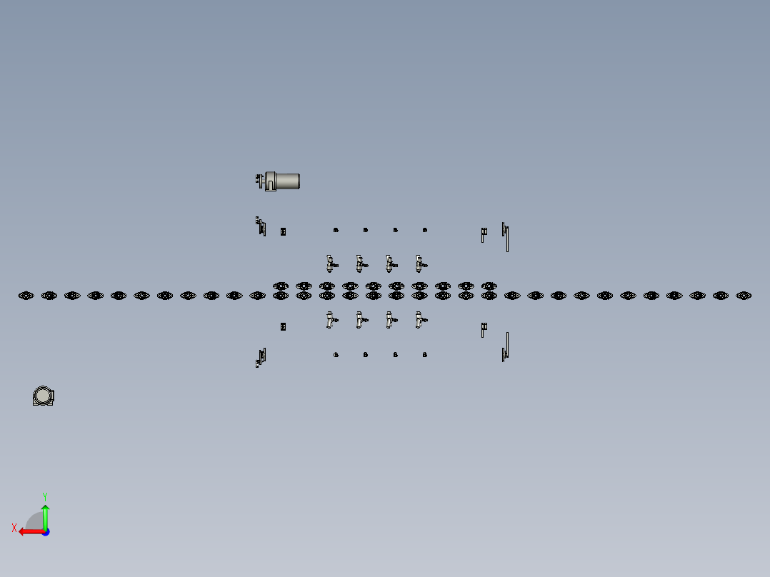 钢板喷砂生产线后视图
