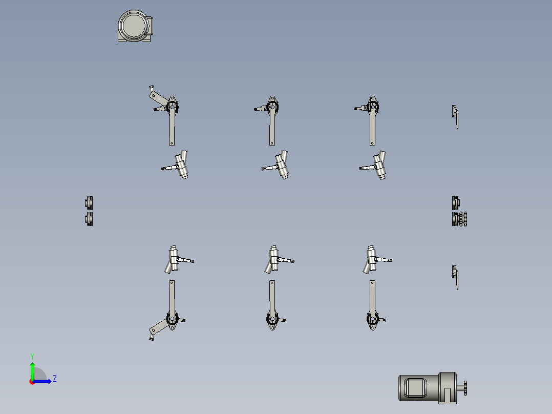 钢板喷砂生产线左视图