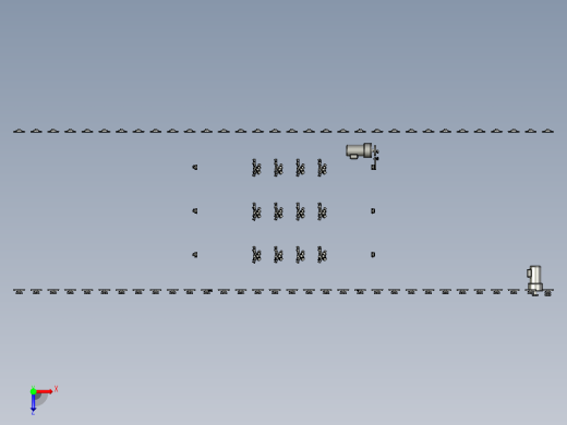 钢板喷砂生产线俯视缩略图
