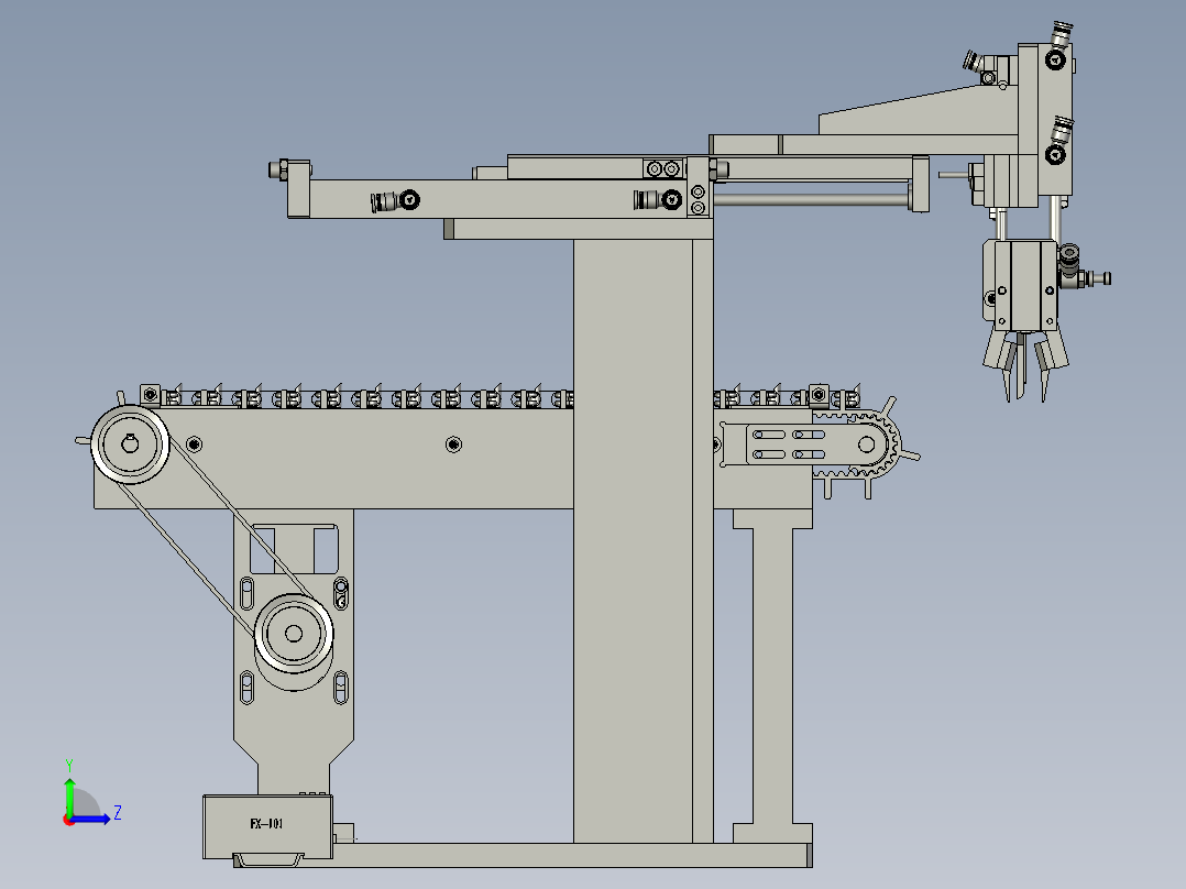 CZXD200321-06绳子下料机构左视图