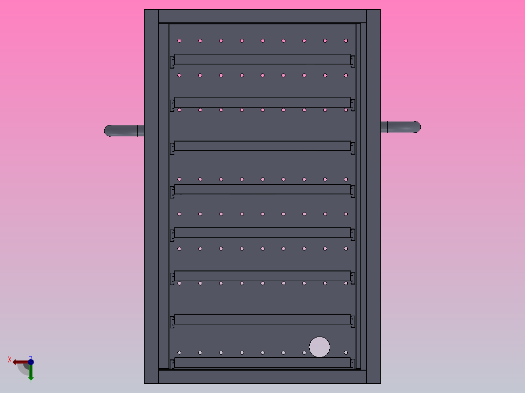 八抽笔记本电脑充电柜前视图