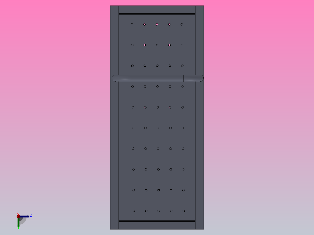 八抽笔记本电脑充电柜左视图