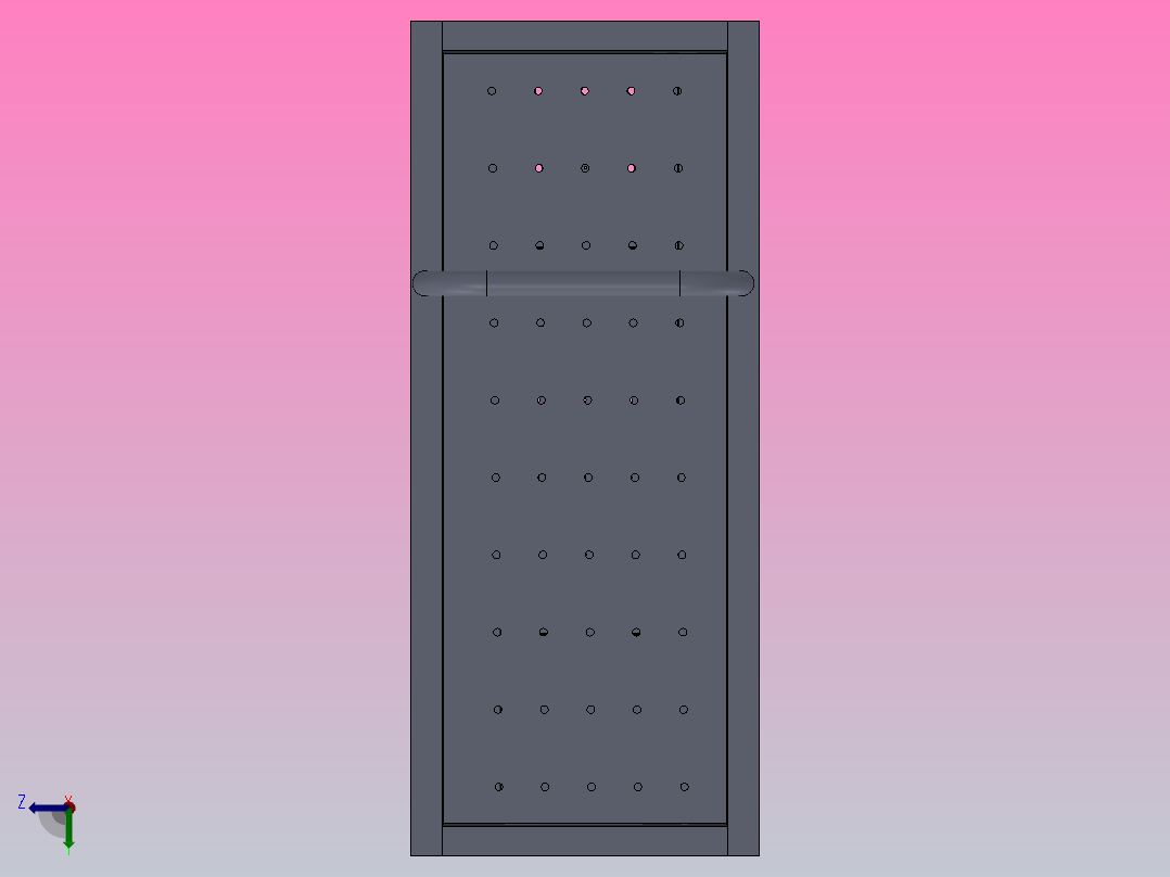 八抽笔记本电脑充电柜右视图