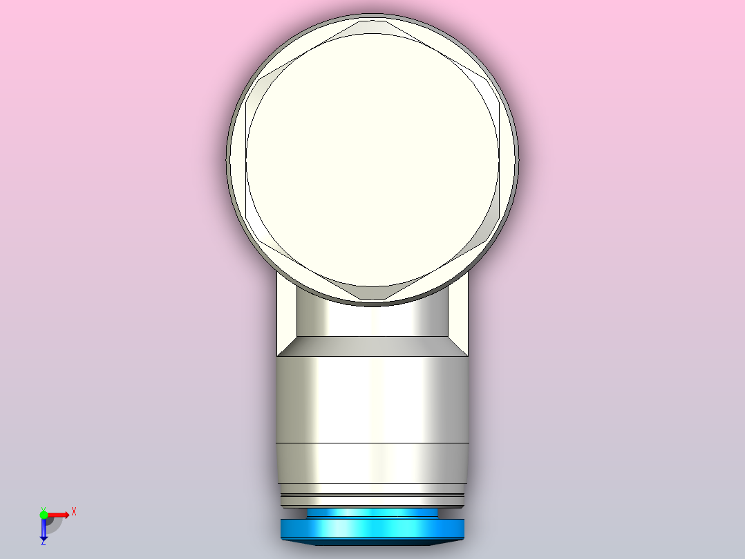 快插接头QSLV-G1_4-8俯视图