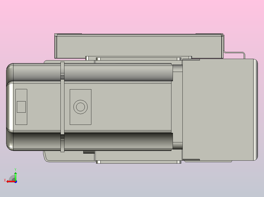 ACB14-300-LU-200W伺服电机  ACB14 皮带驱动 直线滑台模组后视图