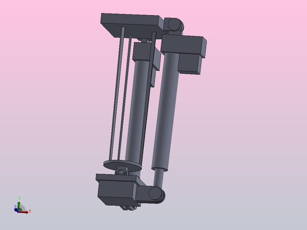 推力矢量控制机构主视图