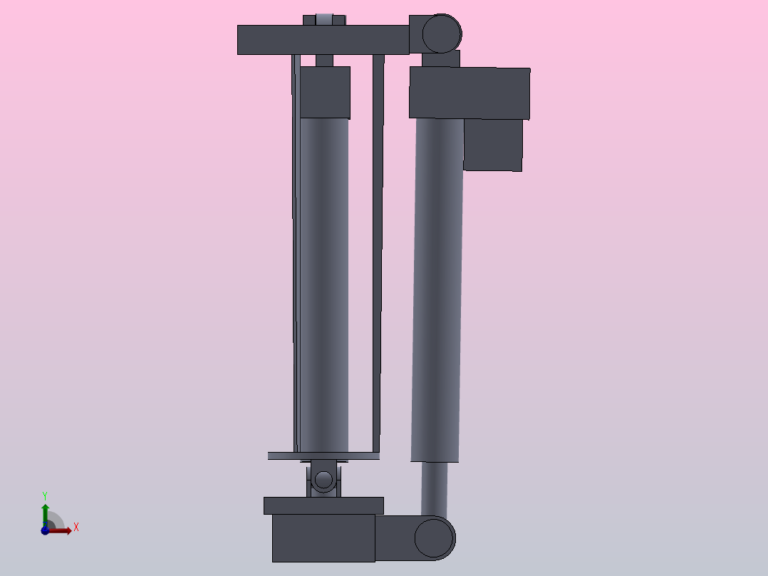 推力矢量控制机构前视图