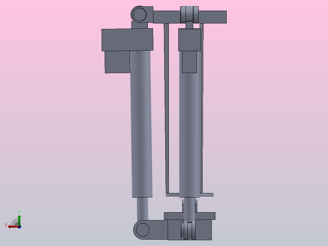 推力矢量控制机构后视图