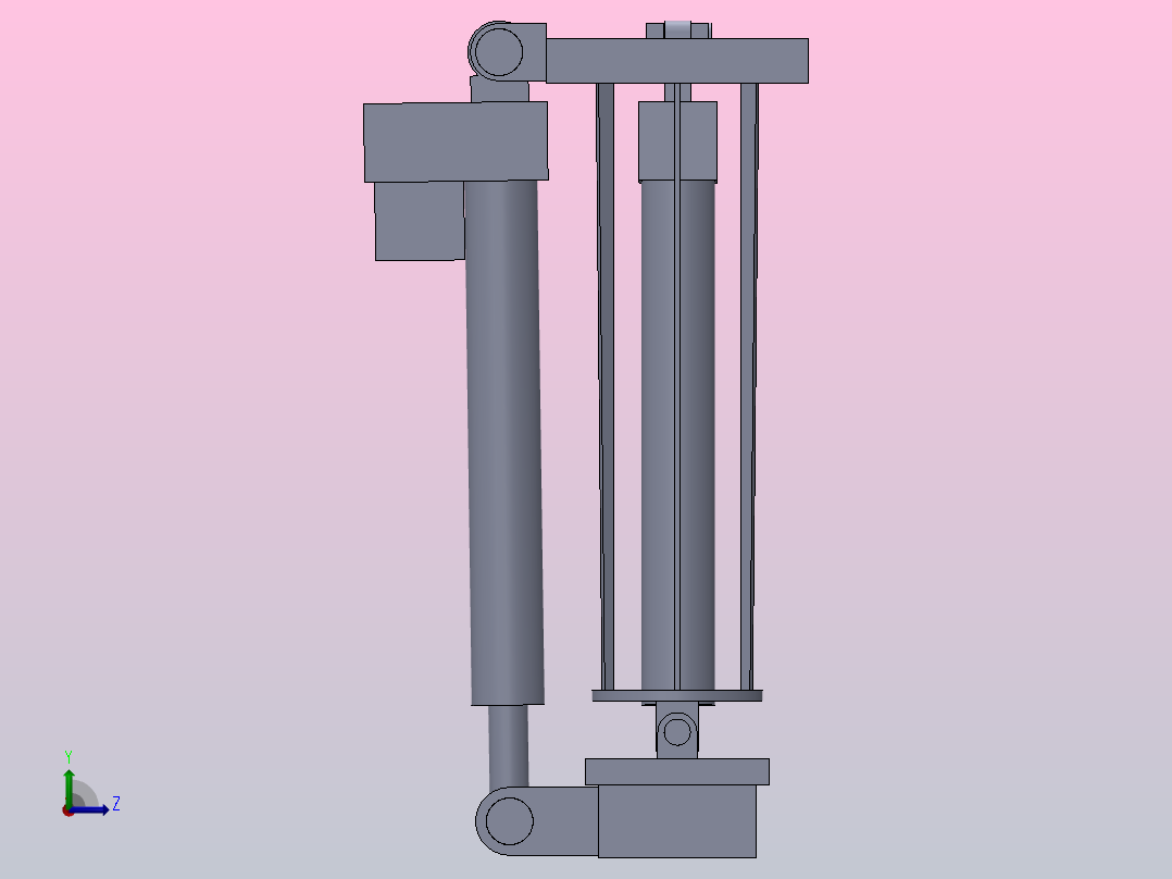 推力矢量控制机构左视图
