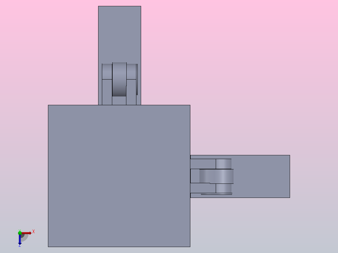 推力矢量控制机构俯视图