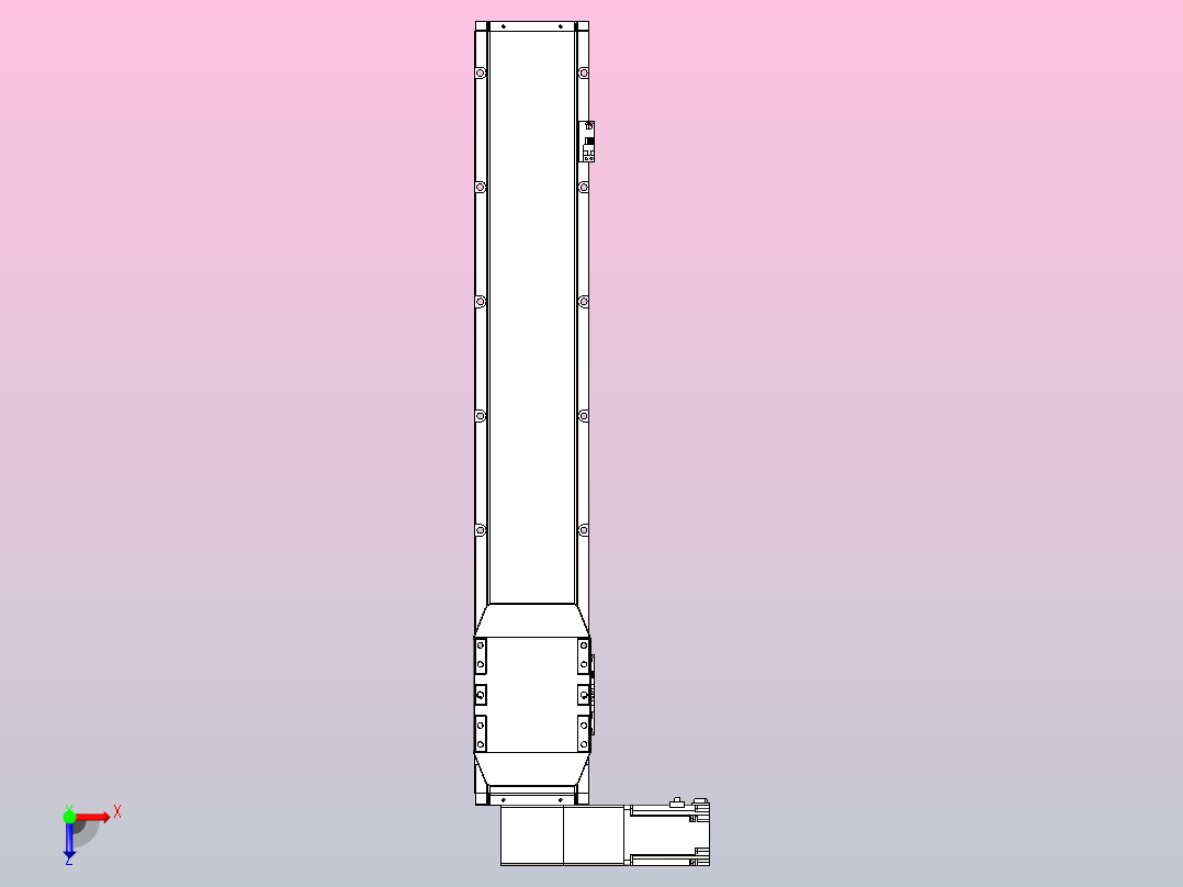 机器人皮带驱动直线轴TPA-GCB-150-P80-L700-DL-M75-N3俯视图