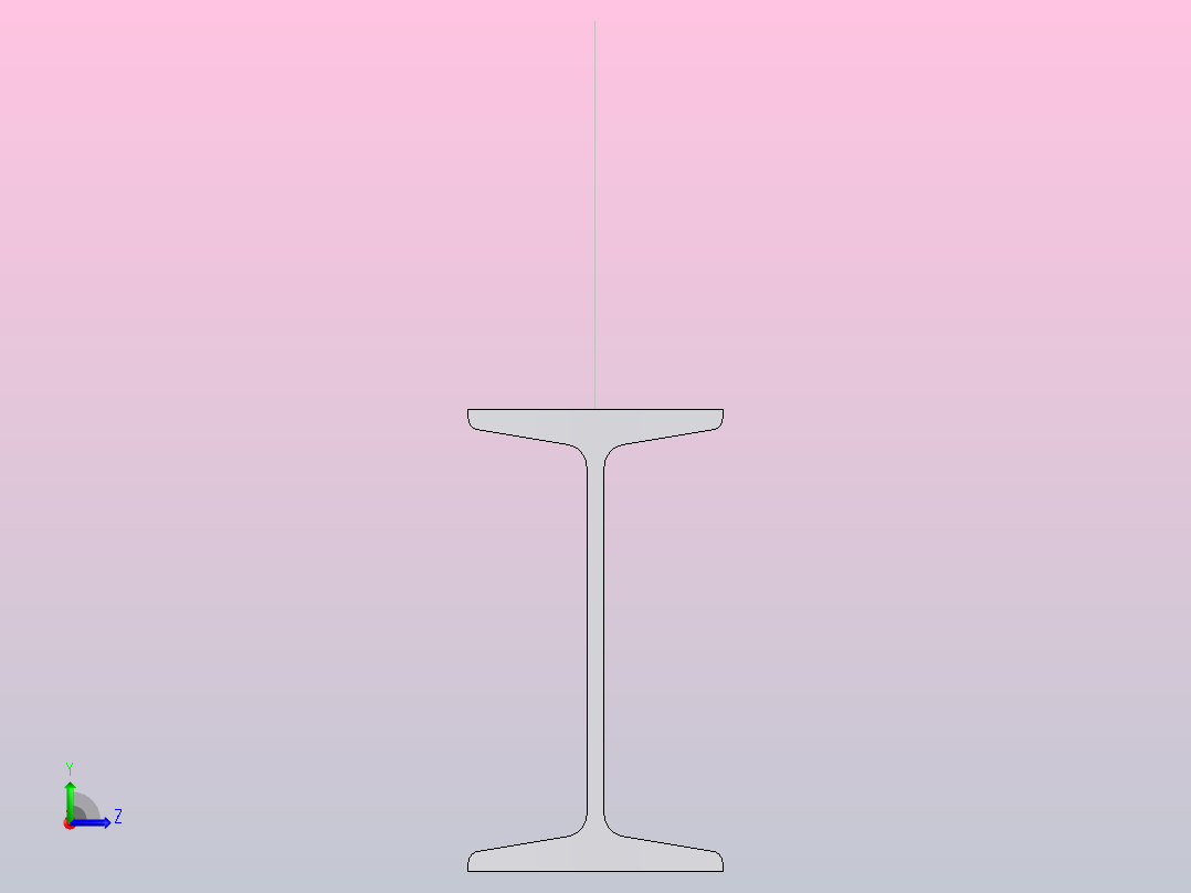 16#热轧工字钢9.5m.SLDPRT左视图
