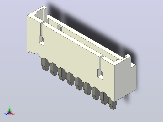 短款型直插头JST connector 1x9  P1.25mm thru hole wafer A2