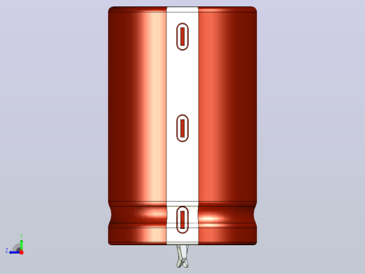 25 x 40棕色白色底片电解电容器右视缩略图