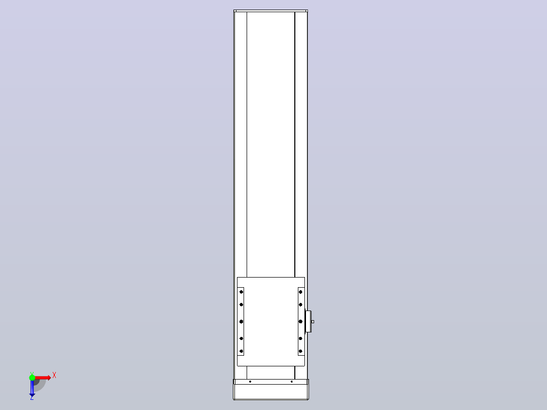 滚珠丝杠直线轴带导轨全封闭TPA-HCR-175D-2510C-L600-MP-C-P75-N3俯视图