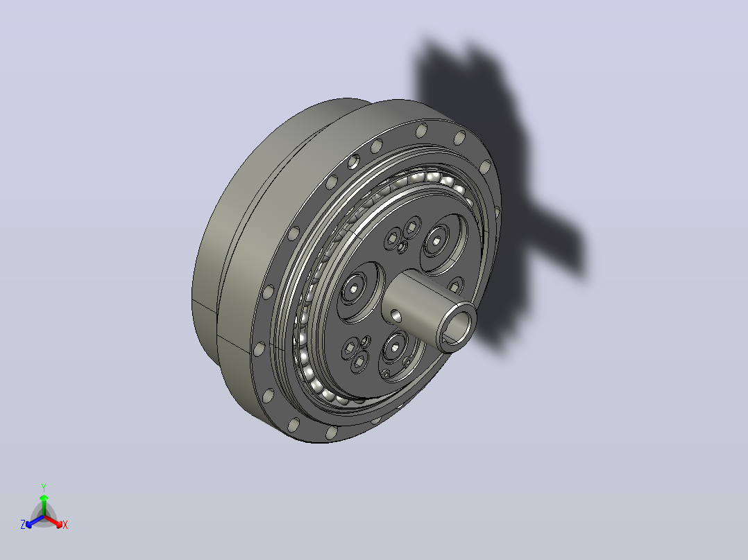 RV减速器常规产品外形图ZD-35BX- -RVE-A-B-14X26Key5L95-3001主视图