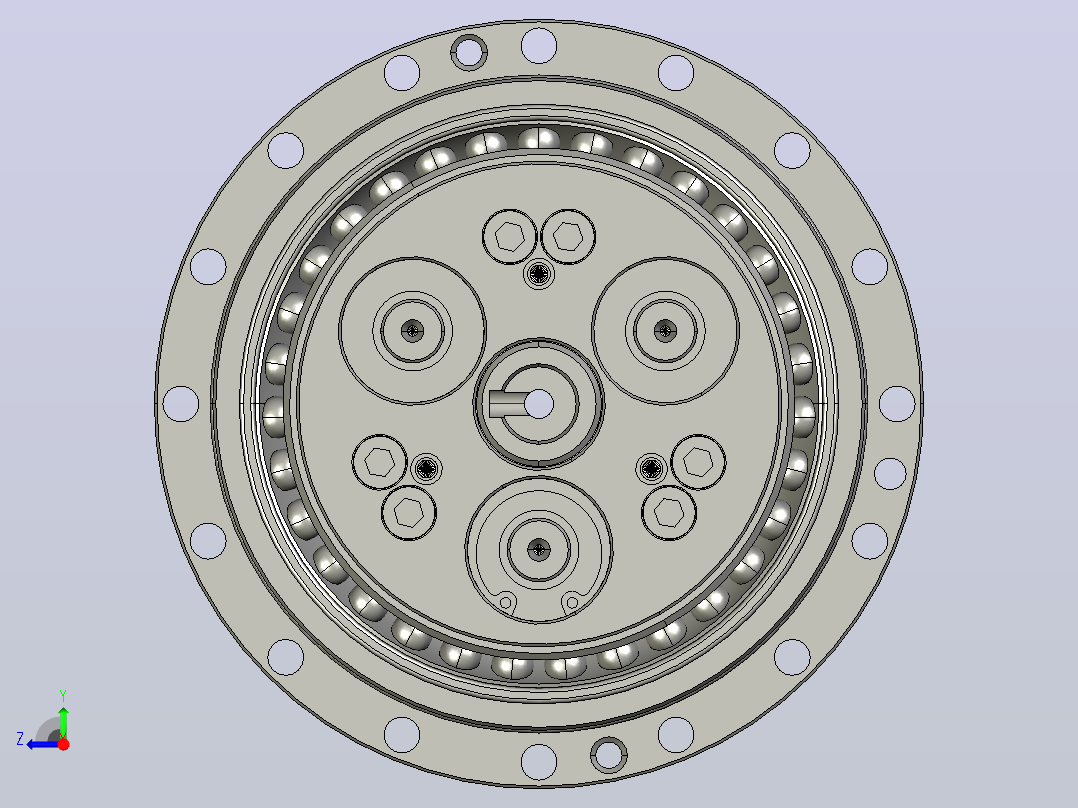RV减速器常规产品外形图ZD-35BX- -RVE-A-B-14X26Key5L95-3001右视图