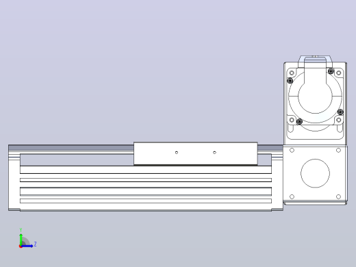 皮带直线轴半封闭可选导轨TPA-HNB-120D-110-L50-RU-Y-P40-N3左视缩略图