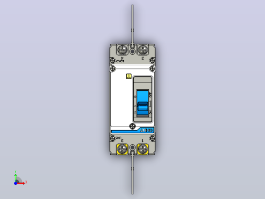 NXM-63S 2P塑料外壳式断路器三维模型202209前视缩略图