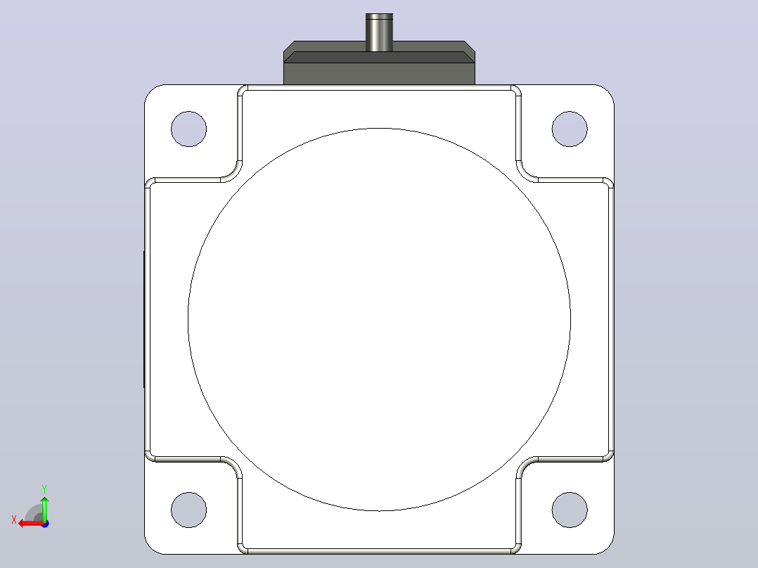 带刹车闭环步进电机56mm(3根导线)后视图