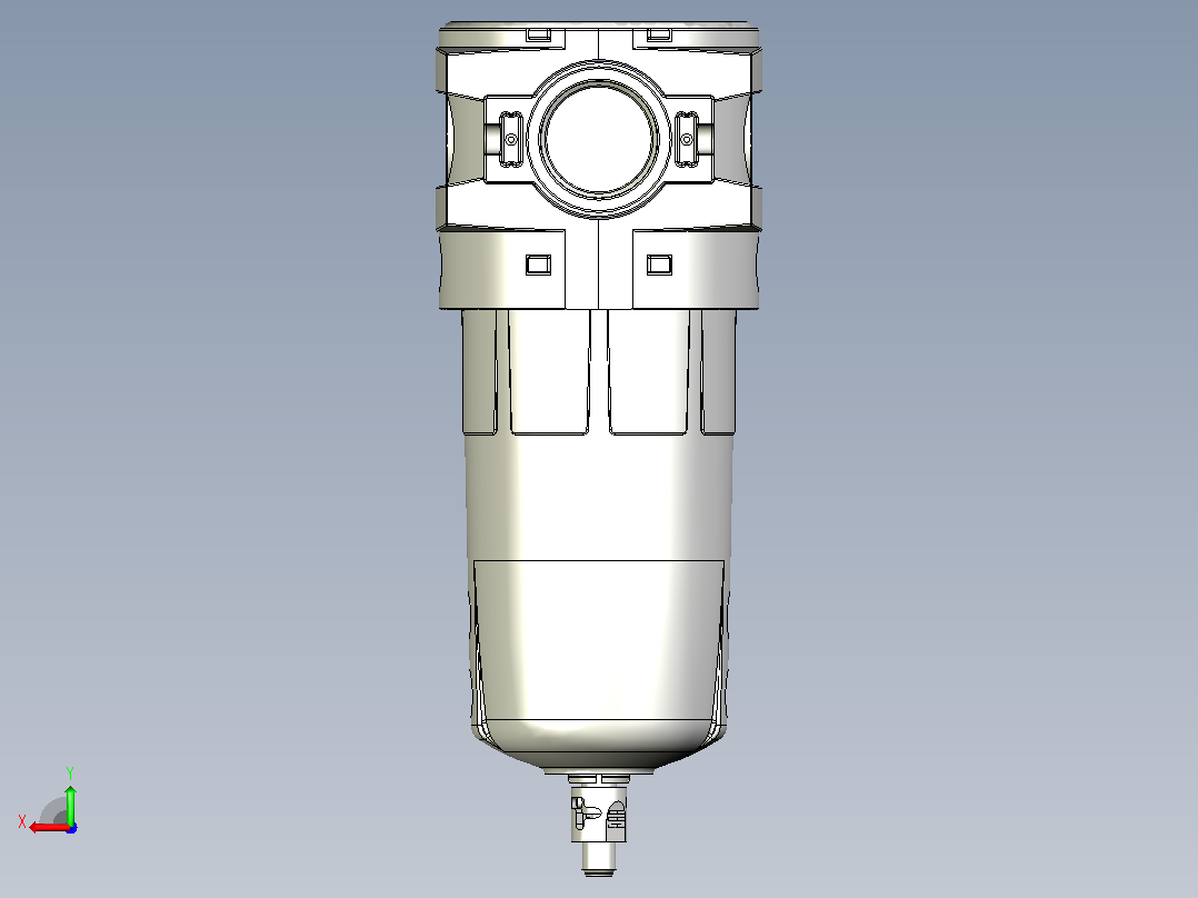 PARKER气体过滤器后视图