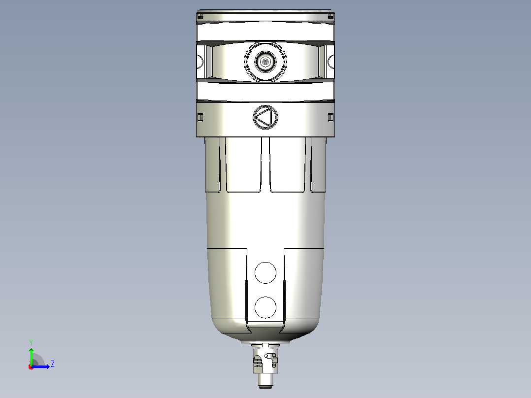 PARKER气体过滤器左视图