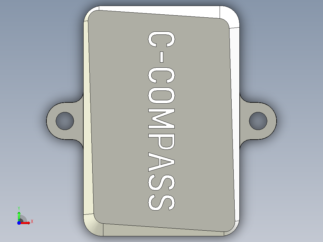 CUAV RM3100指南针的高质量3D模型。前视图