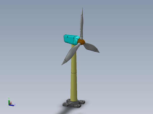 solidworks中的风力发电机