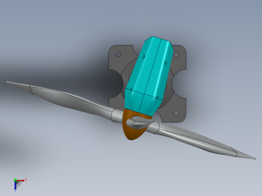 solidworks中的风力发电机俯视缩略图