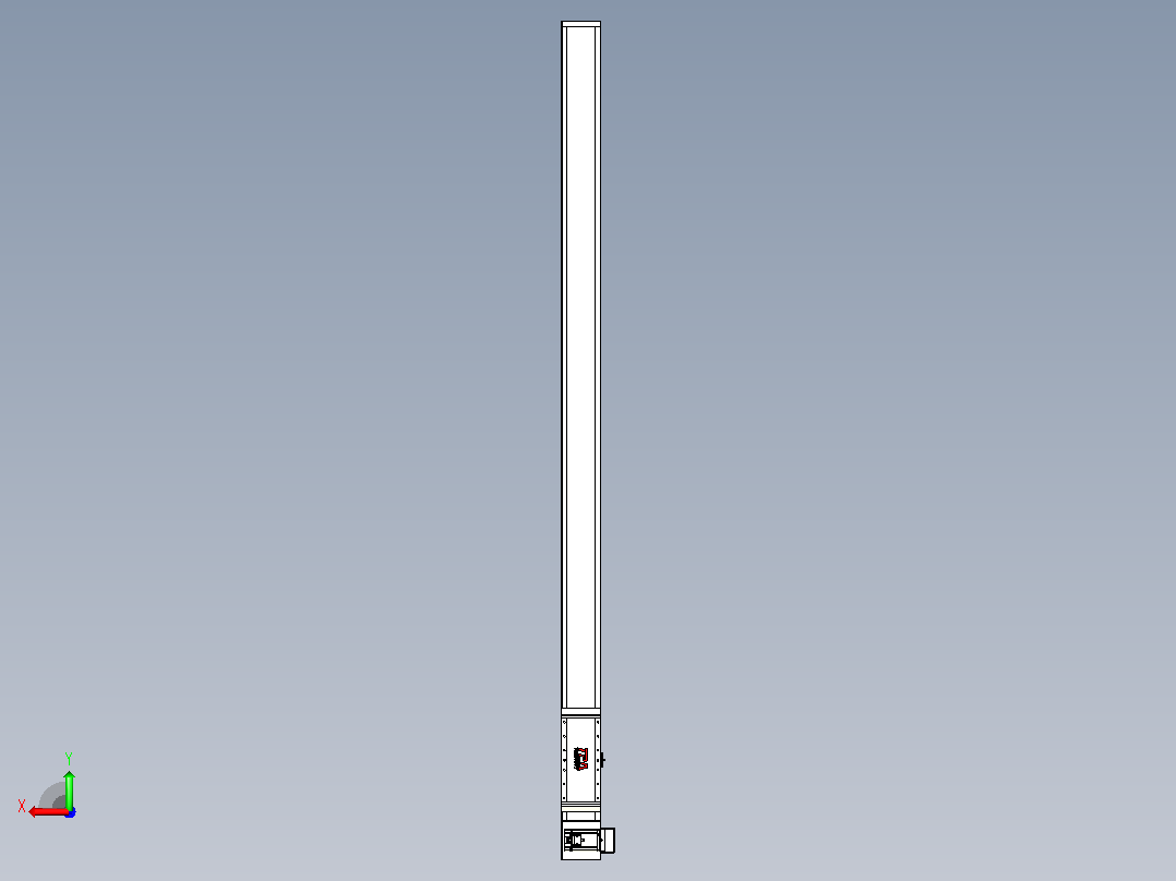 伺服电机集成皮带传动直线执行器TPA-OCB-140-256-L2250-RU-P75-N3后视图