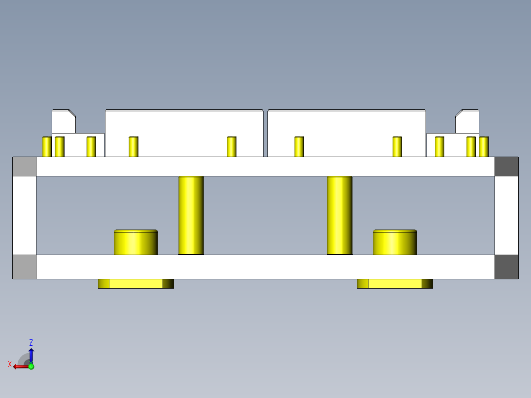 黏贴垫片的夹具后视图