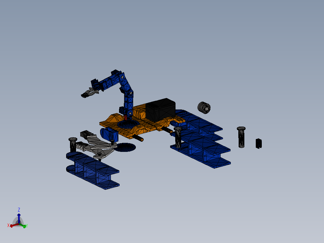 带有机器人夹具的微型汽车SW2016