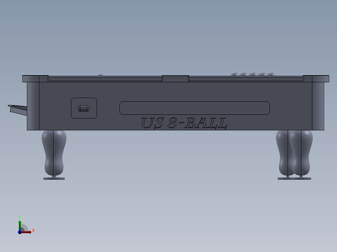 桌球模型前视图
