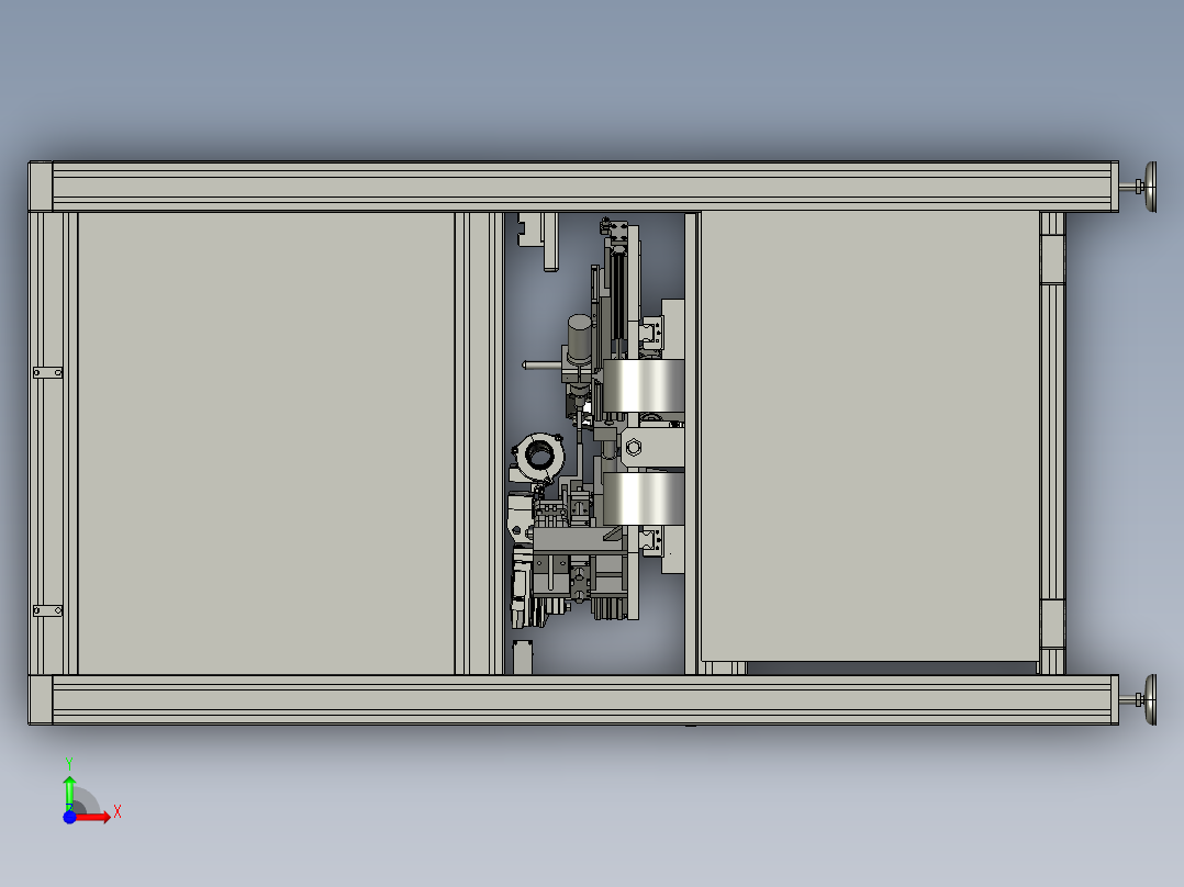 涡轮增压缸工装前视图